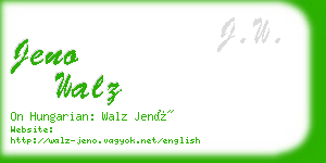 jeno walz business card